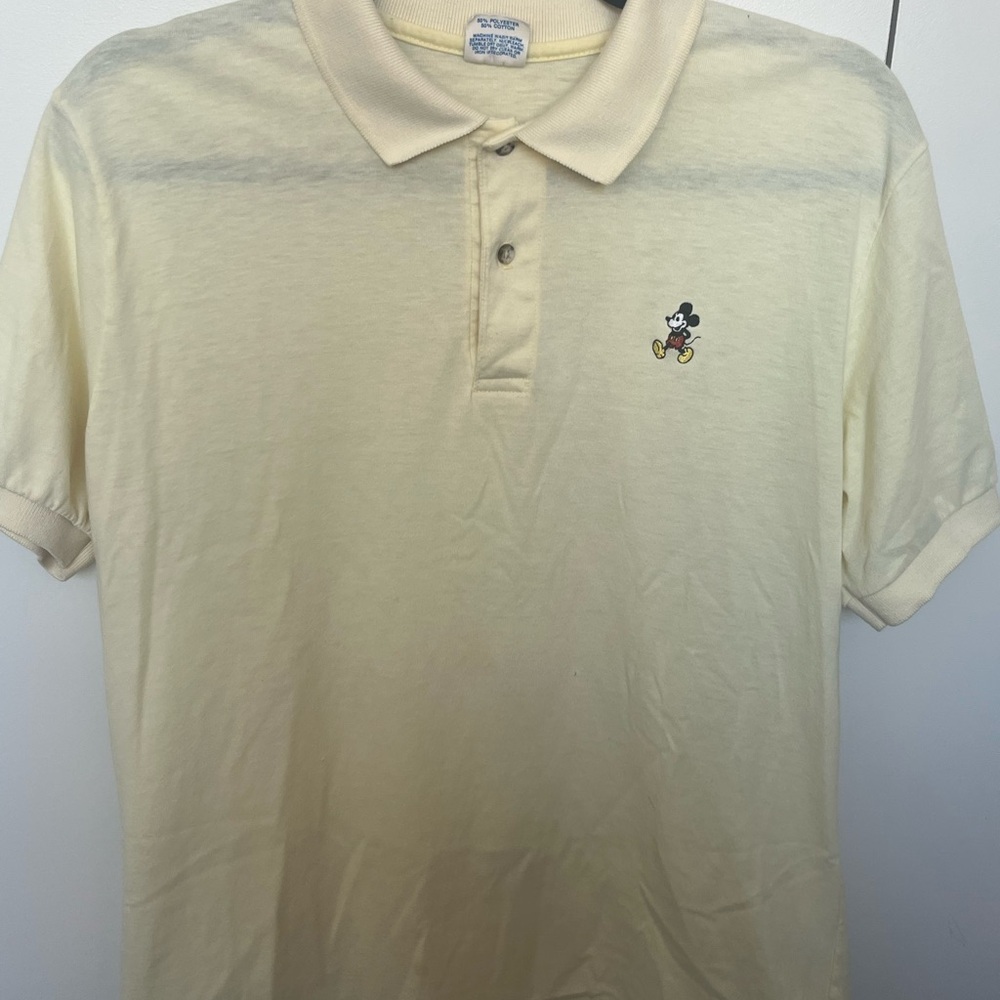 1980s Disney Character Productions Mickey Mouse Single Stitch Vintage Polo Large